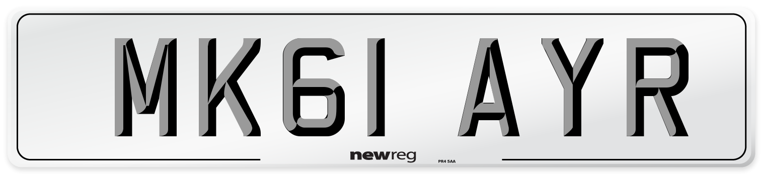 MK61 AYR Number Plate from New Reg